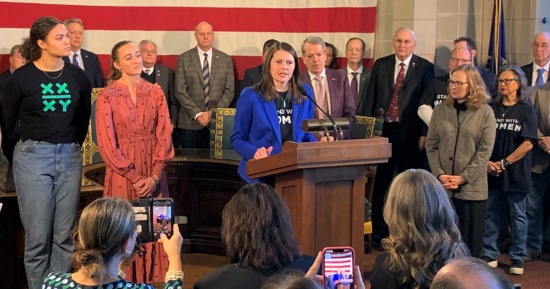 Gov. Pillen, Sen. Kauth and Athletes Introduce Stand With Women Act